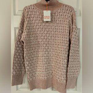 NWT Knox Rose Boho Textured Turtleneck Sweater Small